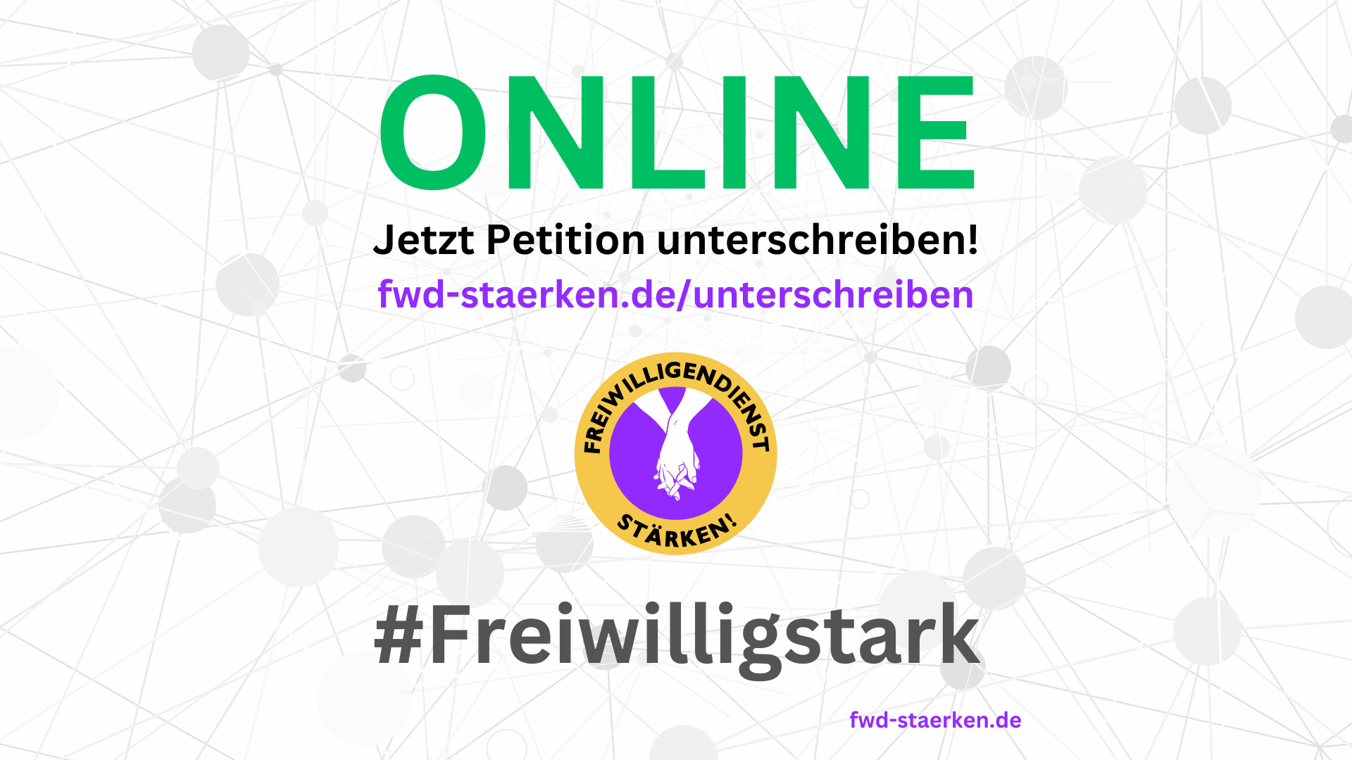 Jetzt Petition unterschreiben! #Freiwilligstark