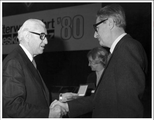  Kurt Partzsch und Hans-Jochen Vogel bei der Bundeskonferenz in Stuttgart 1980