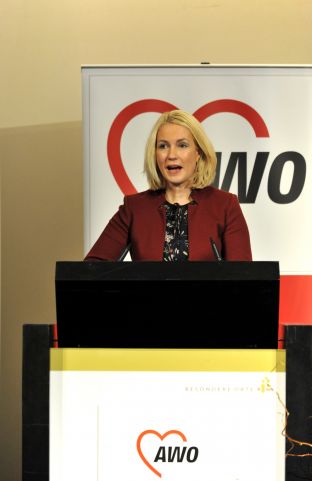 Bundesministerin Manuela Schwesig spricht auf dem AWO-Neujahrsempfang 2017