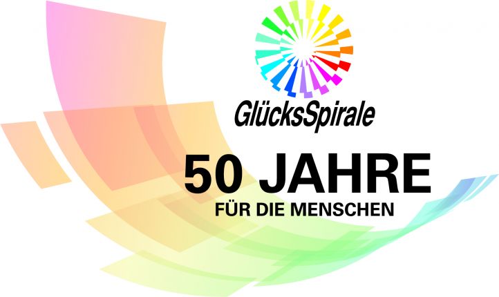 Logo der GlücksSpirale 50 Jahre für die Menschen